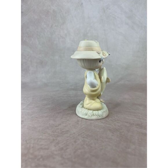 Vintage Fisherman Precious Moments Enesco Little Fisher Person Big Fish Hat Lure - Picture 6 of 7